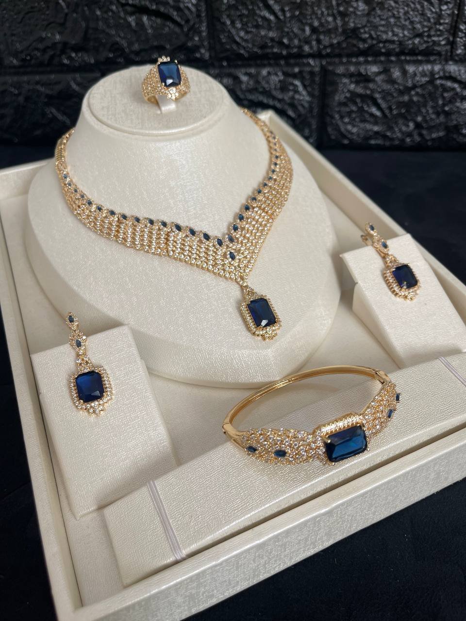 Parure Blue Queen Plaqué Or – Image 2